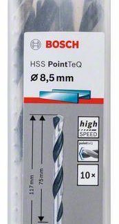 Свердло по металу BOSCH HSS PointTeQ, 8,5x75 мм